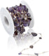 DanLingJewelry 5m Brass Handmade Natural Amethyst Stone Beading Chain Purple Irregular Crystal Chains with Spool for Jewelry Making Supplies...