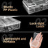 Small Bead Organizers with Handle, 24 Pcs Plastic Storage Cases, Mini Clear Craft Containers with Hinged Lid and Label Small Parts Storage Boxes f...