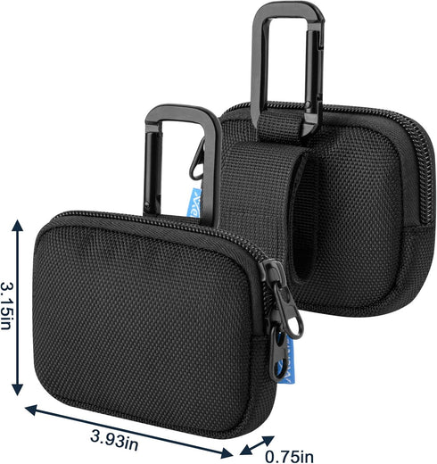 Xxerciz Heart Monitor Case for KardiaMobile Card Personal EKG Monitor Device, Heart Rate Monitor Nylon Storage Bag with Carabiner (Case Only)...