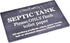 Septic Tank Sign ¦ Strong self adhesive ¦ Stylish Polite Notice engraved onto textured CARBON ASH (burnt wood) effect acrylic ¦ Plaque for Toilet,...