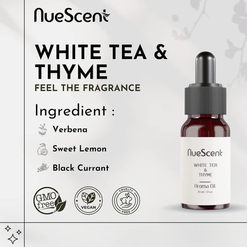 White Tea & Thyme Aroma Oil for Scent Diffusers - 10 Milliliter...
