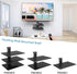 PERLESMITH Floating AV Shelf Double Wall Mount TV Shelf - Holds up to 17.6lbs - DVD DVR Component - Perfect for Xbox, Projector, WiFi Router, Game...