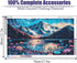 5D DIY Diamond Art Mountain Lake Flowers Large Size Diamond Painting Kits for Adults,Full Drill Crystal Rhinestone Arts and Crafts,Gem Art Paintin...