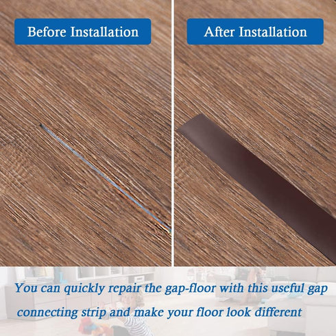 Floor Transition Strip Floor Cover Strips Self Adhesive Flooring Transitions Laminate Floor Strip 2" Wide Vinyl Floor Flat Divider Strip (3.3Ft, B...