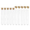 uxcell 10Pcs PS Plastic Test Tubes with Cork Stoppers, Round Base, 13x100mm, Storage Container for Scientific Experiments Sample Display Decoratio...