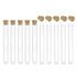 uxcell 10Pcs PS Plastic Test Tubes with Cork Stoppers, Round Base, 13x100mm, Storage Container for Scientific Experiments Sample Display Decoratio...