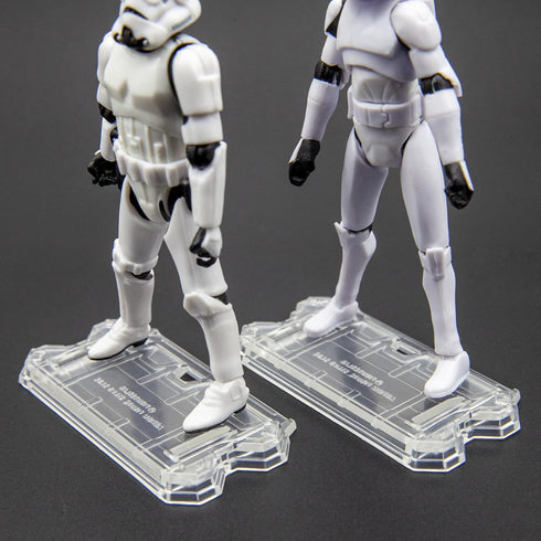 NC EBCO 30 Pieces Action Figure Display Stands Clear Doll Model Support Stand for 3 75 inch Action Figures … Transparent Action Figure Dispaly Sta...