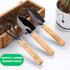Garden Tool Set - Minature Steel Gardening Hand Tools Kit with Ergonomic Wooden Handles | Includes Trowel, Transplanter, Cultivator | Perfect Gard...
