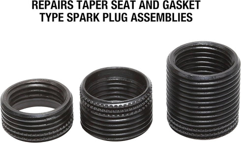 OEMTOOLS 25648 Fix-A-Thread Spark Plug Saver Inserts, Metric, M14 - 1.25, Socket Rethreading Kit Components For Car, Truck, RV, And Aviation Repai...