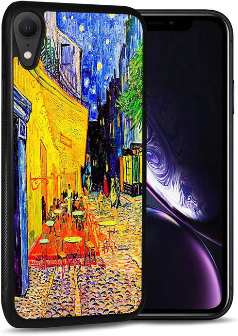 for iPhone Xs, iPhone X, Art Design Soft Back Case Phone Cover, HOT12034 Van Gogh Cafe Terrace at Night 12034...