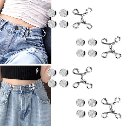 WZT 20 Pieces Adjustable Waist Buckle Extender Set Jeans Extender Waist Extender Button for Pants Adjustable Jean...