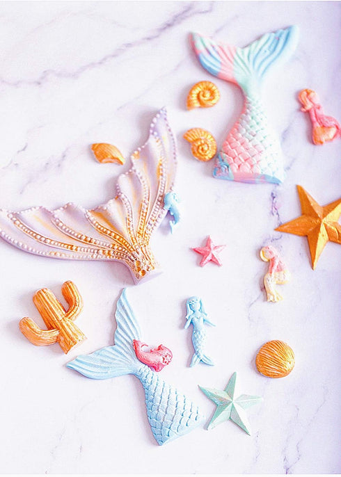JeVenis 3D Big Mermaid Tail Mold Mermaid Silicone Fondant Mold for Cake Decoration Chocolate Candy Mold Soap Mold...