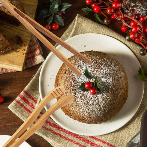 Reusable Classic Bamboo Toast Tongs - Wood Cooking Tong,Ideal for Toaster,Fruits, Bread & Pickles, Kitchen Utensil For Cheese Bacon Muffin Fruits ...
