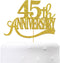 Gold Glitter 45th Anniversary Cake Topper - for Happy 45th Wedding Anniversary / 45th Birthday Party/Cheers to 45 Years Party Decorations...