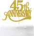 Gold Glitter 45th Anniversary Cake Topper - for Happy 45th Wedding Anniversary / 45th Birthday Party/Cheers to 45 Years Party Decorations...