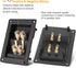 Facmogu 2PCS Rectangle 4-Way Speaker Terminal Box, Gold-Plated Binding Post Terminal Cable Connector for DIY Applications, Terminal Cups with 2 Pa...