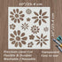 Large Boho Stencil for Painting on Wood, Canvas, Paper, Fabric, Walls and Furniture -Flowers Stencil - 10x10 Inches - Reusable DIY Art and Craft S...