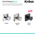 Kraus Ventus Bathroom Robe and Towel Hook, Brushed Nickel Finish, KEA-17701BN...