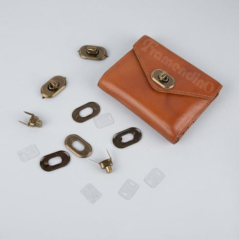 Framendino, 12 Sets Turn Lock Clasp Meal Bag Purse Closure Twist Lock Fasteners Hardware Leather craft Accessory...