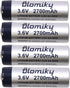Blomiky 4 Pack 3.6V 2700mAh ER14505 Lithium AA Size Li-SOCL2 Battery for Smart Electronic Sensor Gas Water Meter 14505 4...