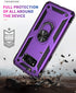 Samsung Galaxy S8 Plus Case with HD Screen Protectors, Androgate Military-Grade Metal Ring Holder Kickstand 15ft Drop Tested Shockproof Cover Case...