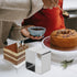 UPKOCH 4" Square Mousse Mold, Stainless Steel Cake Ring for Tiramisu Cheesecake Dessert, Precision Cut Multi-Use Baking Tool, Dishwasher-Safe...