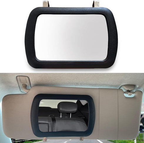Car Sun Visor Vanity Mirror, Universal Car Vanity Mirror, Clip-on Rear View Sun-Shading Cosmetic Mirror, Rear View Sun-Shading Travel Cosmetic Mir...