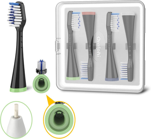 Brush Heads for Waterpik Complete Care 5.0/9.0 (4-Pack, Black)...