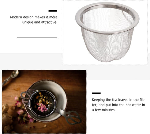 Luxshiny Teapot 8Pcs Teapot Tea Strainer Insert Stainless Steel Tea Filter Metal Mesh Infuser Loose Tea Leaves Strainer Replacement for Tea Pot Te...