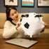 Cow Stuffed Animals 13.7” Cow Plush Pillow Stuffed Dolls Hugging Pillow with Zipper, Plush Toys Dolls Gifts for Kids Girls Boys Adults...