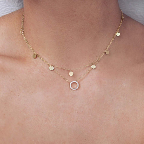 Dainty Beaded Choker Necklaces,14K Gold/Silver Plated Cute Tiny Delicate Coin/Satellite Chain Choker Necklaces for Women...