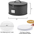 2 Pack 10" Salad Plate Quilted Cases - China Storage Container - Stackable With Padded Interior to Store your Dinnerware Dishes - Great for Lunche...