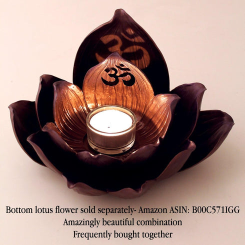 TLT 4.5 Lotus Flower Top with Om Symbol Candle Holder...