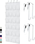 GORILLA GRIP Over the Door Shoe Organizer, 24 Large Breathable Mesh Pockets, Space Saving Hanging Storage Holder, Closet Rack Hanger Holds Up to 4...