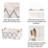 Decorative Collapsible Rectangular Fabric Storage Bin Organizer Basket with Wooden Handles for Clothes Storage,12.6x8.7x4.7 inch,White...
