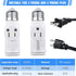 Feekoon 4 Pcs 3 Prong Light Socket Adapter, E26 Light Bulb Outlet Adapter, Polarized Light Socket to Plug Adapter, Light Bulb to 2/3 Prong Outlet ...