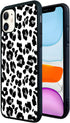 Black Leopard iPhone 13/14 Case - 6.1 Inch Blcak Leopard iPhone Case, Non-Slip Pattern Design and Shock Absorption, Soft Silica Gel Frame Support ...