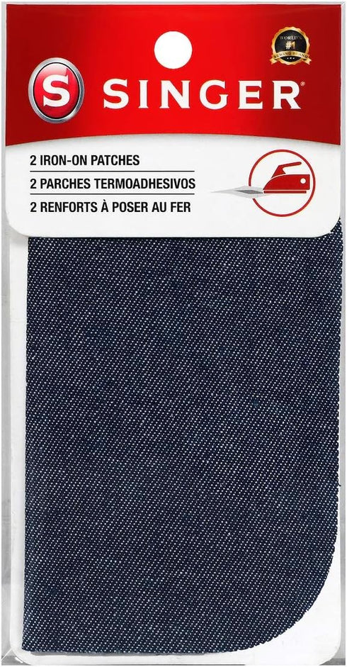 SINGER 00060 5-inch-by-5-inch Iron-On Patches, Denim, 2-Count,...
