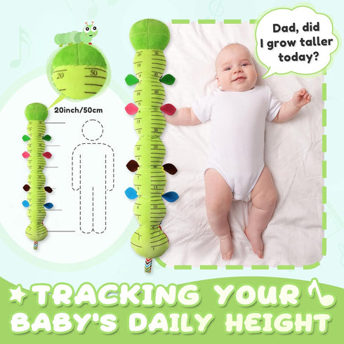 Baby toys 0 to 12 months, Musical Stuffed Animal Activity Soft Toys with Multi-Sensory Crinkle, Rattle and Textures, Infant Tummy Time Toys for Ne...