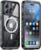 Design for iPhone 15 Pro case Waterproof 6.1'', Full Body Dust Proof Shockproof Phone Case Cover with Screen Protector- Black...