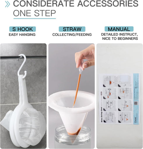 Aquarium Baby Brine Shrimp Sieve Eggshell Separator Artemia Collecting Net Kit 80 Mesh 200 Mesh for Brine Shrimp Hatchery...