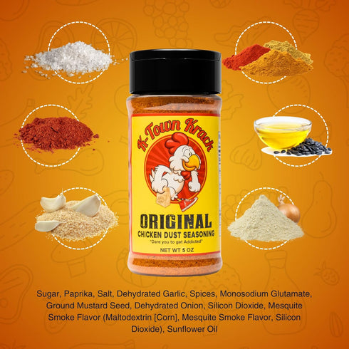 K-Town Krack - Original Chicken Dust Seasoning - All-Purpose Seasoning & BBQ Rub Seasoning for Chicken, Beef, Pork, Fish - All-in-one Spice Rub, B...