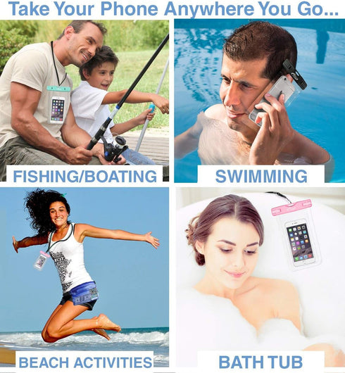 AiRunTech Waterproof Case, Waterproof Cell Phone Dry Bag Compatible for iPhone 14/13/12/12 Pro Max/11/11 Pro/SE/Xs Max/XR/8P/7 Galaxy up to 7.0", ...