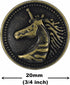 Bezelry 12 Pieces Rays and Unicorn Metal Shank Buttons. 20mm (3/4 inch) (Antique Brass)...
