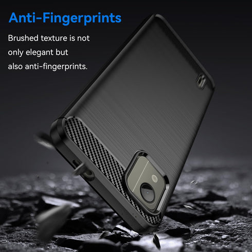 for Nokia C110 Phone case, Shockproof, Scratch Resistant Carbon Fiber Jacket, Soft TPU,for for Nokia C110 case (Black)...