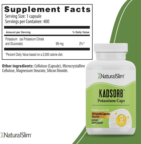 NaturalSlim Kadsorb Natural Potassium Citrate...