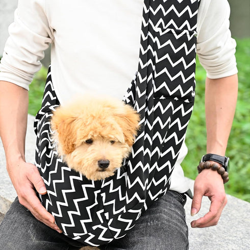 Pet Dog Sling Carrier Bag - Small Dog Purse Cat Puppy Dogs Front Carrier with Pockets and Safety Buckle, Chest Carrying Pouch Bags for Pet Traveli...