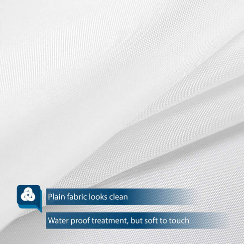 Barossa Design Waterproof Fabric Shower Curtain or Liner Microfiber - Soft Cloth & Hotel Quality, Machine Washable White Shower Curtain Liner for ...