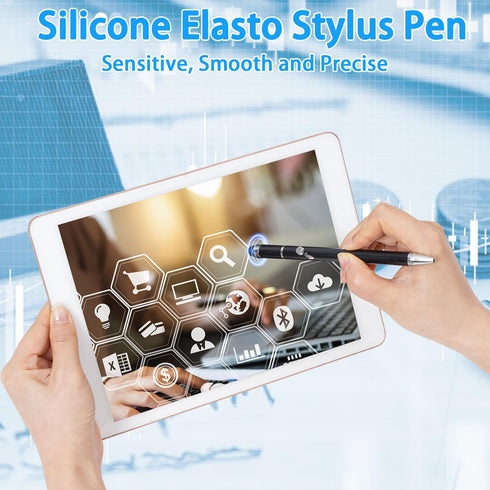 Ballpoint Pen with Stylus Tip,The Rubber Soft Touch Ballpoint Pen, 2 in 1 Stylus Stylish Pen, Metal Stylus Pen for Touch Screens,Smooth Writing Pe...