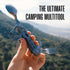 Camping Utensils - 4 In 1 Stainless Steel, Safety Locking Camping Accessories with Durable Sheath - Compact Multi Tool For Camping With Knive, Spo...